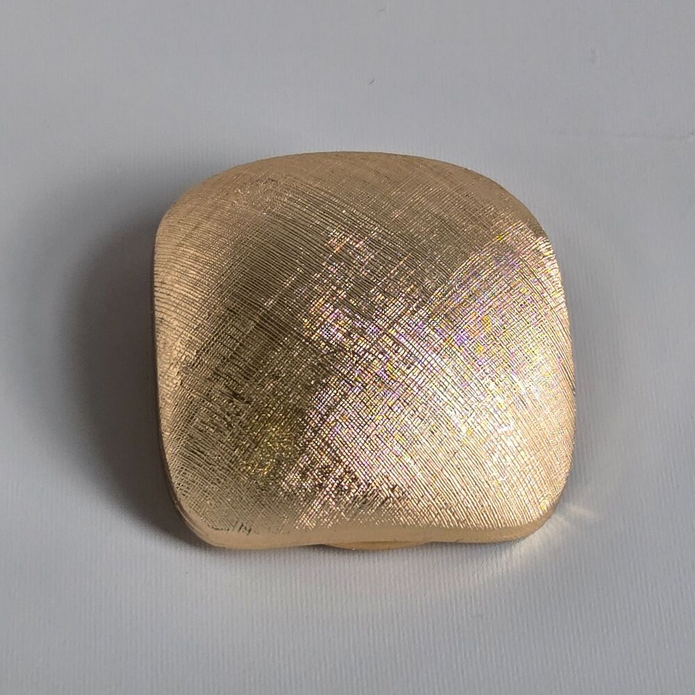 Vintage West Germany Gold Tone Scarf Clip Florentine Textured Mid Century Mod